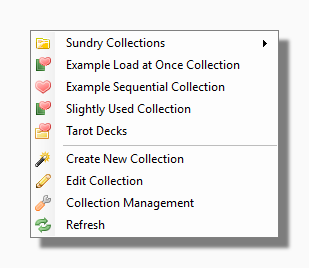 My Collections Menu